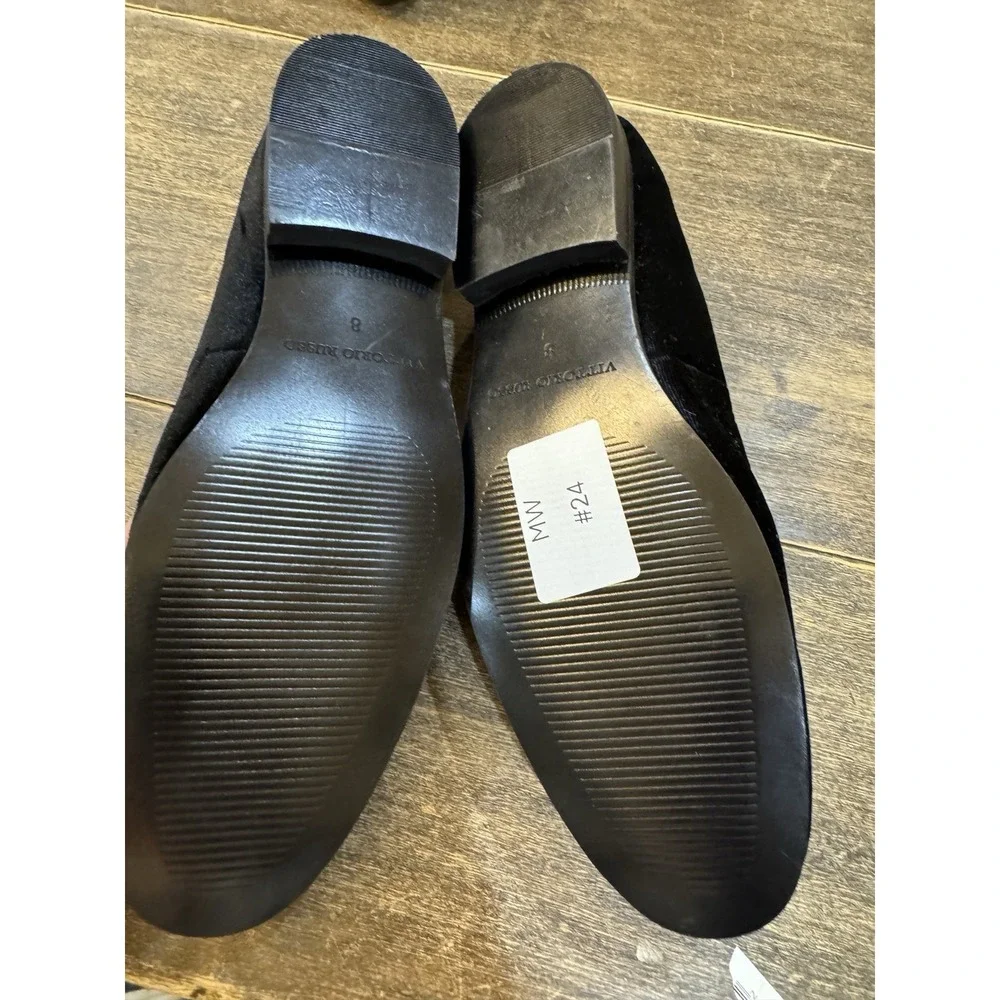 mens dress shoes black velvet victorio russo style vr161287L size 8 Loafer‎